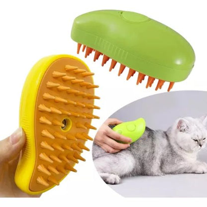 cepillo a vapor para mascotas 3 en 1